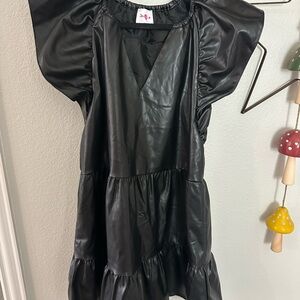 Buddy Love Black Faux Leather Mini Dress